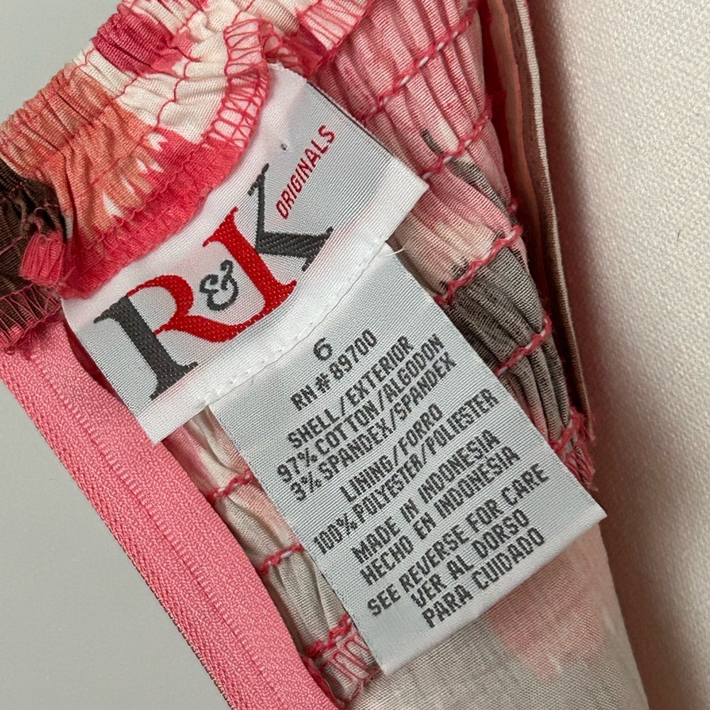 R&K Originals Dress Cross Over V-Neck Empire Waist Fit/Flare Smocked Back Size 6 - Picture 13 of 15
